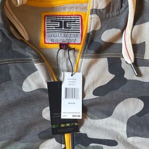 Men's Camo Zip-Up Hoodie - Gray